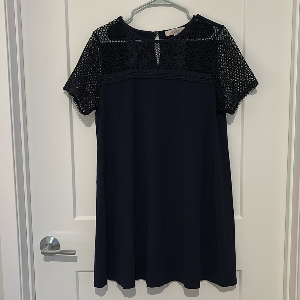 Loft Dress with lace short sleeve